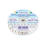 Лента атласная с рисунком 12.0 мм / 22.8 метров, G1/001 дет. коляска/белый, Gamma ALP-122