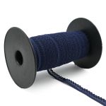 Резинка бельевая (ажурная) 13.5 мм / 50 метров, т.синий, 0313/81