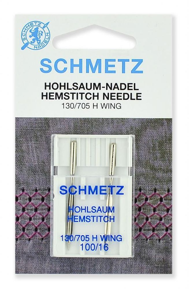 Иглы для швейных машин для мережки Schmetz №100, 2шт, 22:20.2.DES, 10 блист.