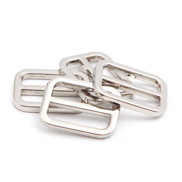 Рамка регулировочная металл литая 15 мм /19х15 мм, ⌀2 мм/, никель, 4 шт