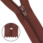 Молния спираль (витая) Т3 (3 мм) 1 зам., н/раз., 20 см, автомат, корич, 30099, 10 шт