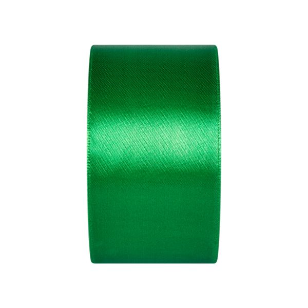 Лента атласная 1-сторонняя 50.0 мм / 33±2 метра, №019 зеленый, в термоплёнке, Gamma