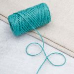 Шпагат джутовый ⌀1.4 мм / 100 метров (100 г), 2-ниточный, 1200 текс, евробобина, бирюзовый