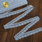 Кружево вязаное (тесьма) хлопковое 18мм арт.TR.1006 цв.голубой, уп.10м, Kruzhevo