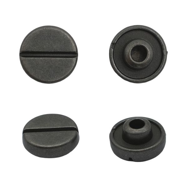 Хольнитены джинсовые ⌀9,5 мм Винт цв.металл (без гвоздя), темное серебро, 69057, 100 шт