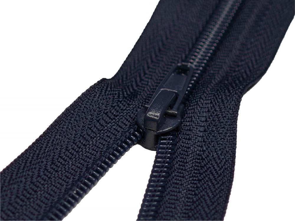 Молния спираль (витая) (цв.SBS) брючная Т4 (4 мм) 1 зам., н/раз., 20 см, автомат, S-233 темно-синий, 100 шт