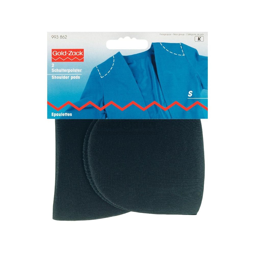 Плечевые накладки (подплечники) втачные 100х124х12 мм, (S), черный, Prym, 5 пар