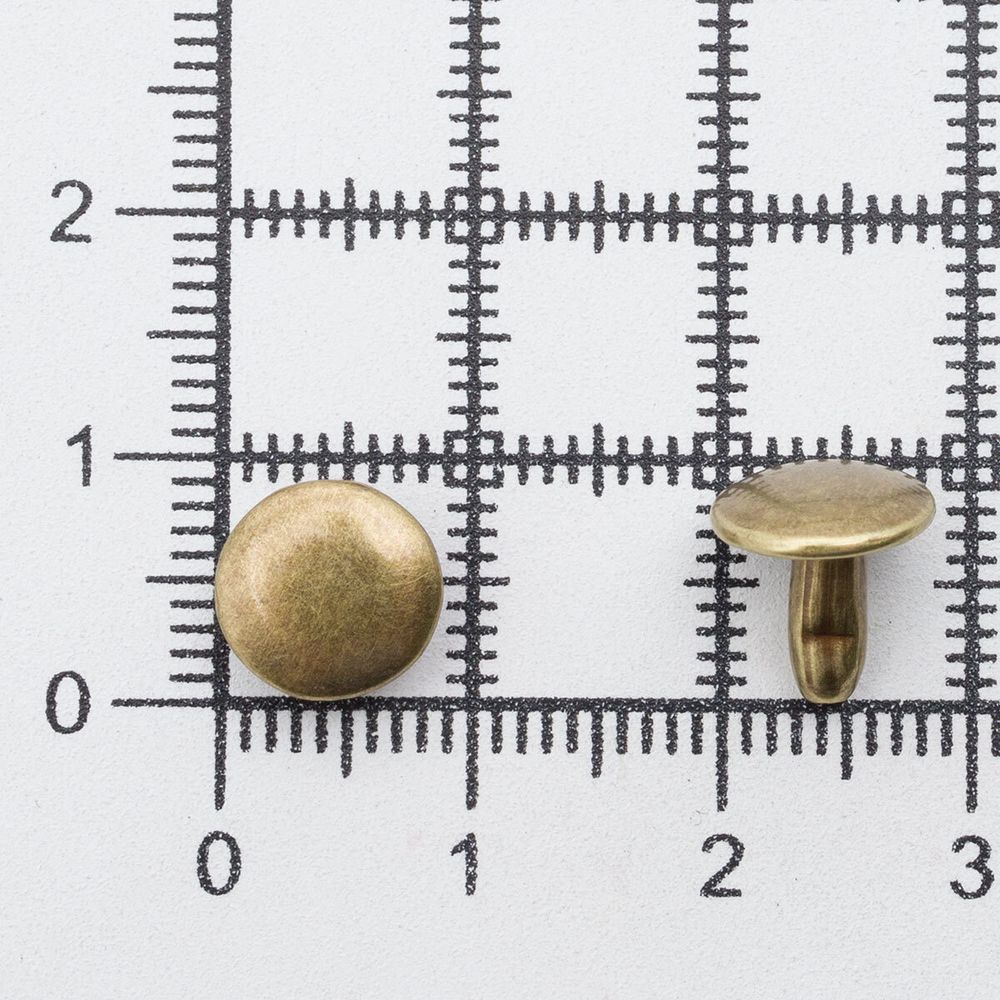 Хольнитены двухсторонние ⌀9 мм, h=9 мм, сталь, New Star №33.5, антик, уп.≈2000 шт