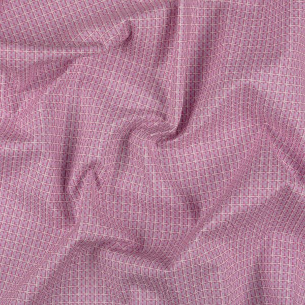 Ткань для пэчворка Peppy Бабушкин сундучок, рулон 112 см / 5 метров, БС-27 клетка я.розовый, Peppy