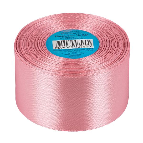Лента атласная 1-сторонняя 50.0 мм / 33±2 метра, 041 розовый, Gamma