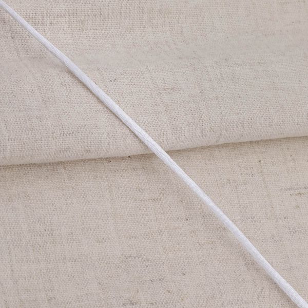 Шнур атласный корсетный ⌀2.0 мм / 45.7 метров, 2 белоснежный