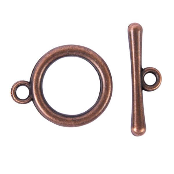 Замок-тогл 15 мм, 5 шт, под медь, Zlatka MFT-03