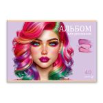 Альбом для рисования 100 г/м², A4 29.5х20.2 см, 40 л. на скобе 5 шт, 01709 Идеальный образ, Светоч А258