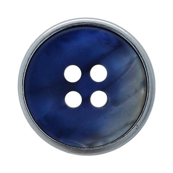 Пуговицы 4 прокола костюмные 16 мм, 24 шт, D388 т.синий, Gamma RIO 0013
