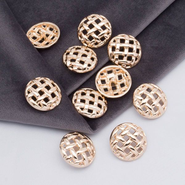 Пуговицы на ножке 36L=23 мм, металл, Gold (золотой), 10 шт, MP11