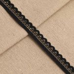 Резинка бельевая (ажурная) 13.5 мм / 50 метров, черный