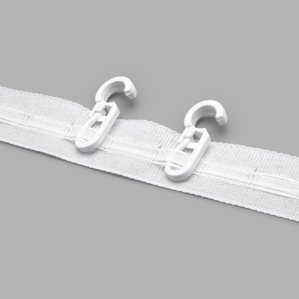 Лента (тесьма) шторная: сборка параллельная 25 мм / 100 метров, 613114