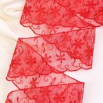 Кружево капроновое 65 мм / 13.7 м, 30011 цв.026 красный, Kruzhevo