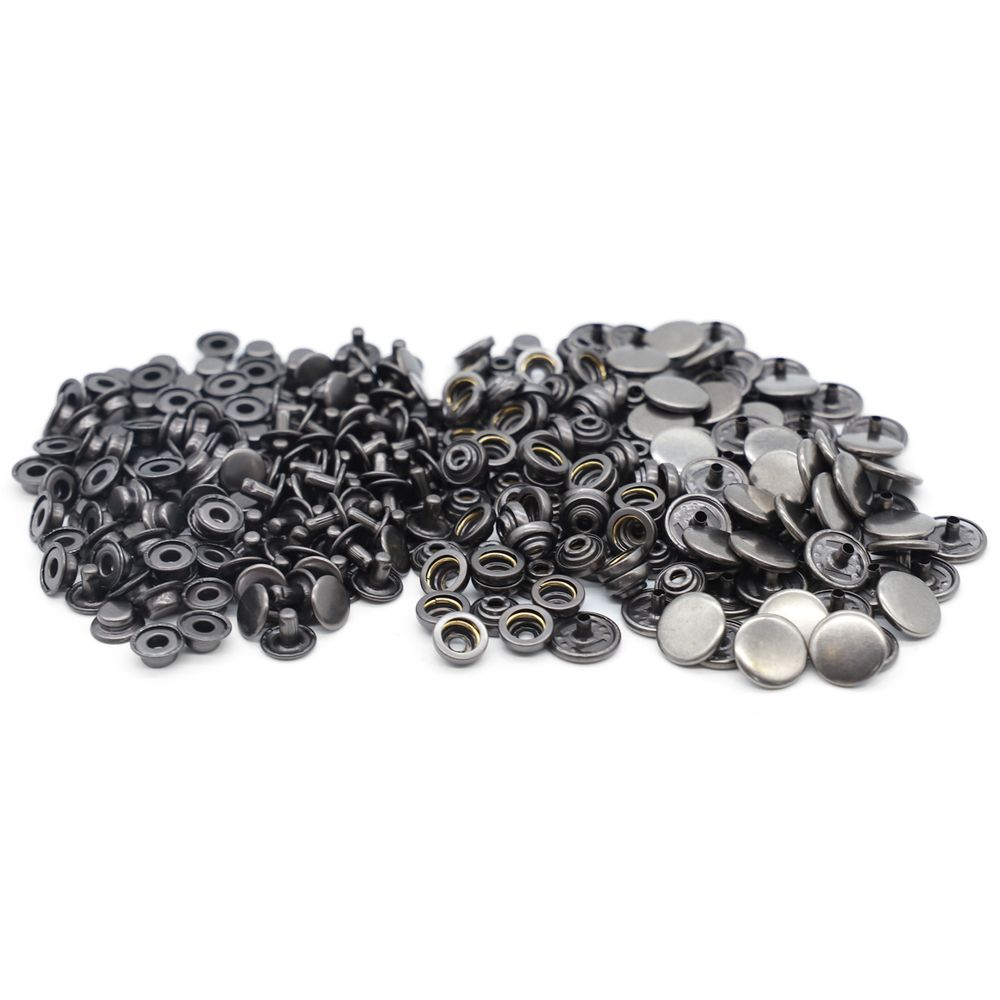 Кнопка Дельта (O-образная) ⌀15/12 мм, ≈72 шт, МЕТАЛЛ, чер.никель, NEW STAR