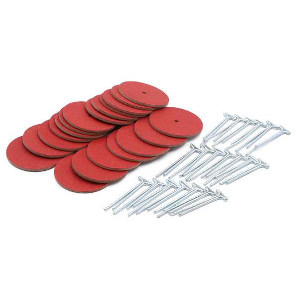 Набор креплений: диск из фибры 30мм (20 шт), Т-шплинт 2х25мм (10 шт)