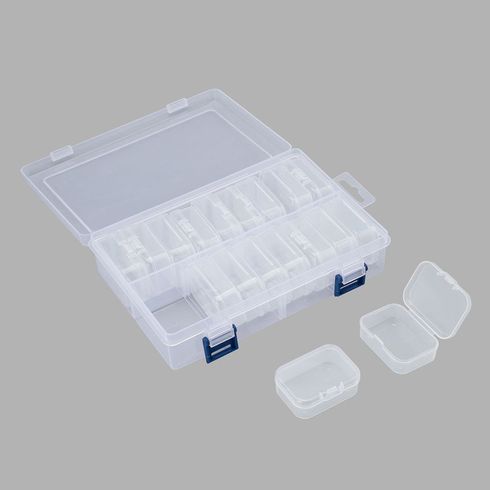 Контейнер для хранения мелочей 20х13.3х4.7 см, 18 штук в боксе, Hobby&Pro