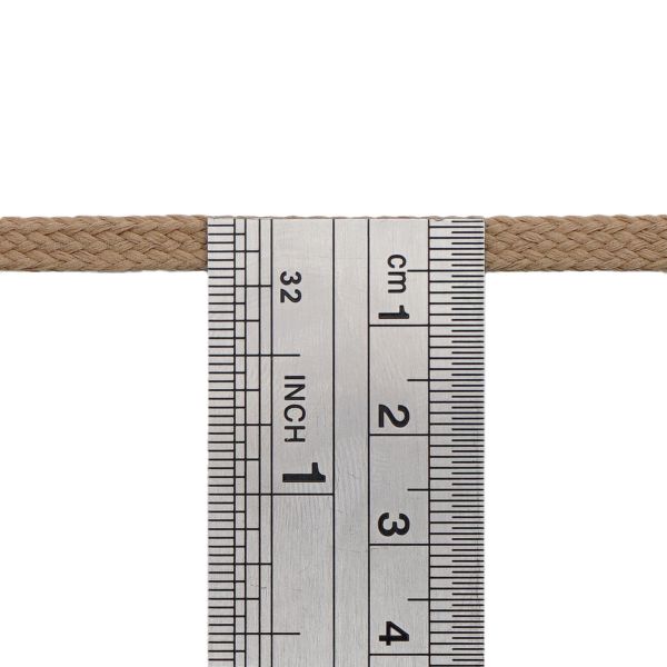 Шнур обувной плетеный ⌀6.0 мм / 100 метров, (диаметр ±1 мм), 014 бежевый