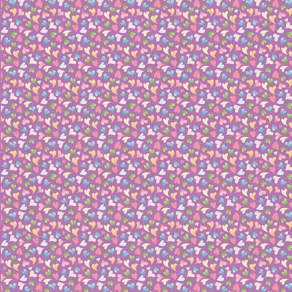 Ткань для пэчворка Peppy Нежная история, отрез 50х55 см, 146 г/м², НИ-30 фиолетовый, Peppy