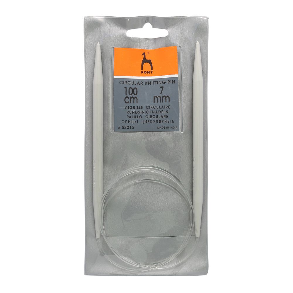 Спицы круговые Pony ⌀7,0 мм, 100 см, алюминий