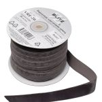 Лента бархатная (тесьма) эластичная 20.0 мм / 16.5±0.5 метра, №602 (18-3906) т.серый, Blitz VRE-20