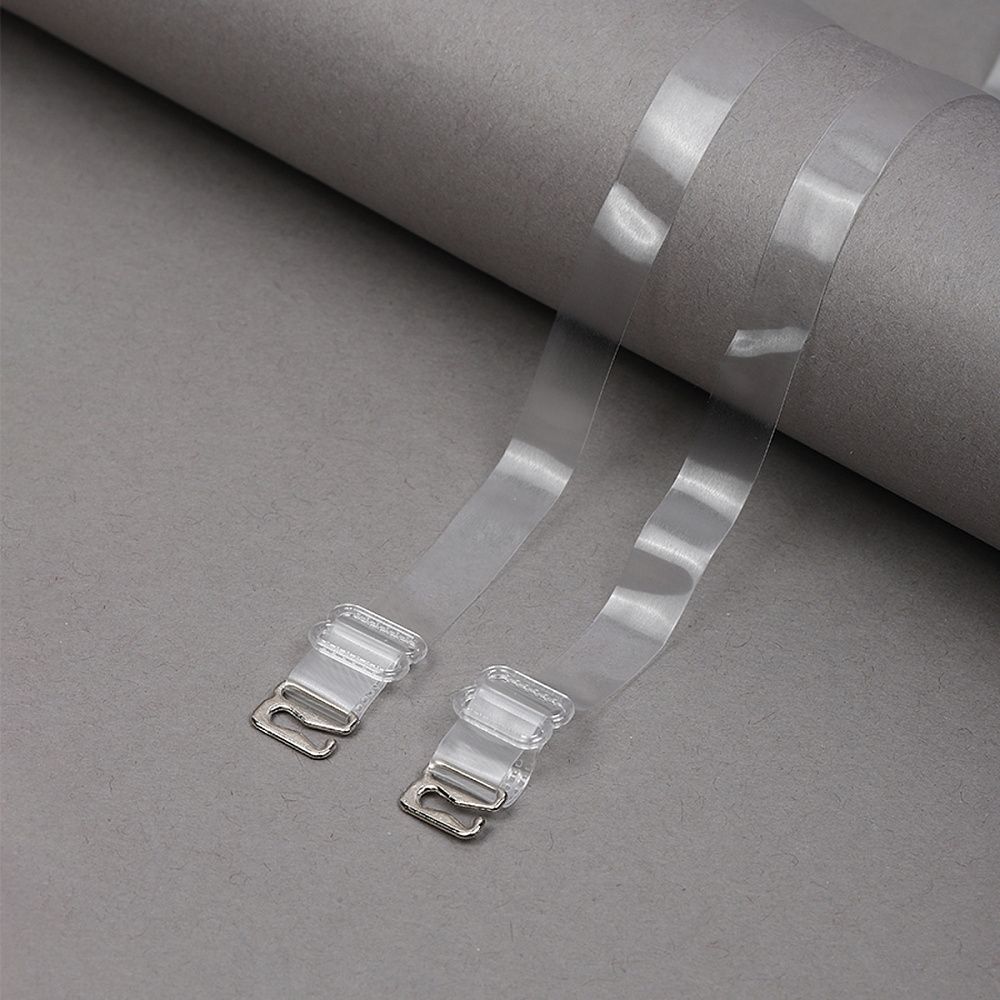 Бретели для бюстгальтера 10 мм, цв.прозрачный матовый, никель, TBY.0T101, уп 10 пар