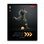 Тетрадь ученическая общая, матовая ламинация + тиснение золотой фольгой, A5+ 48 л. на скобе 65 г/м², белизна 100%, 10 шт, клетка в термоусадочной пленке, 000731 Активный спорт, Светоч 48ТЕТк-008