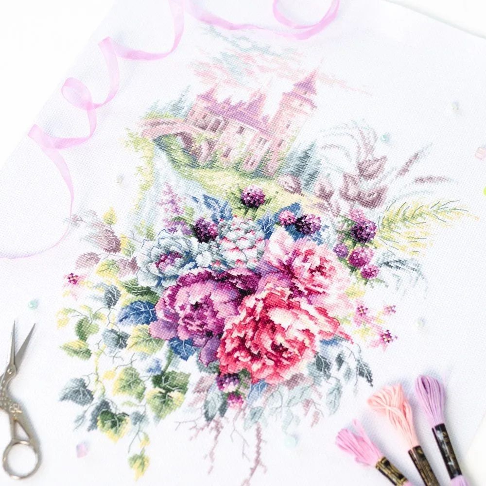 Набор для вышивания нитками Чудесная игла 101-210, Замок мечты, 27х38 см