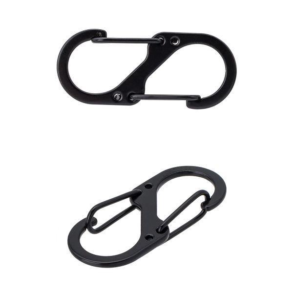 Карабин металл 12.0 мм (41х17 мм), 10 шт, черный матовый цв.27, ГУБ10934