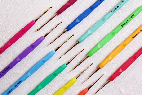 Крючок для вязания с прорезиненной ручкой сталь ⌀1.1 мм, 13 см, Gamma RCH