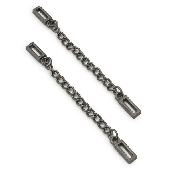 Вешалка-цепочка для одежды 70х5 мм, металл, титан цв.07-2, 10 шт, ГДЖ1514