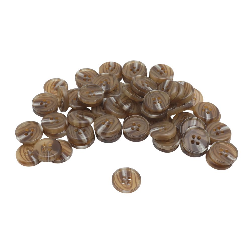 Пуговицы 4 прокола 28L=18 мм, col. C коричневый, 72 шт, CN2833