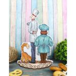 Набор для вышивания нитками МП Студия, на пластиковой канве Повара 20х13см