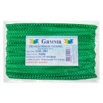 Тесьма декоративная Gamma Самбоса GSL-201 13 мм, 33 м, 090 я.зеленый