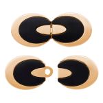 Крючки пришивные декоративные 44х18 мм, black/G, MT-1822, 4 шт