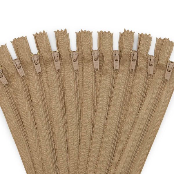 Молния спираль (витая) брючная Arta Т4 (4 мм) 1 зам., н/раз., 20 см, цв. 128 бежевый, уп.10 шт