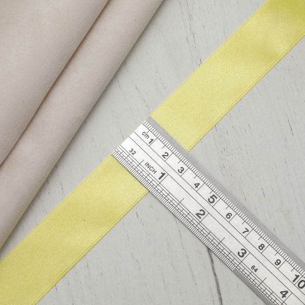 Лента атласная 1-сторонняя 25.0 мм / 22.86±1 метров, 060 лимонный, Globus