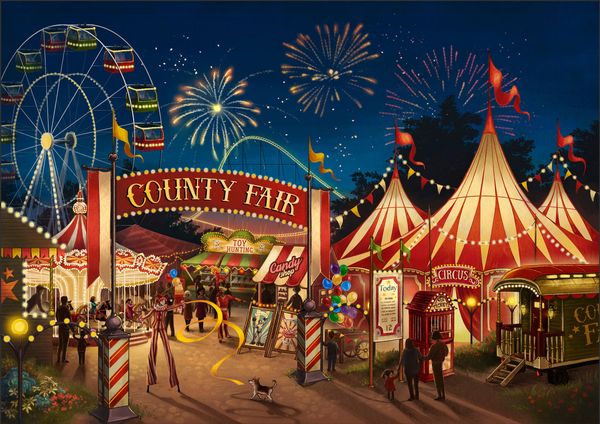 Пазл 1500 элементов, Ярмарка, PZL-1500/06, Фрея