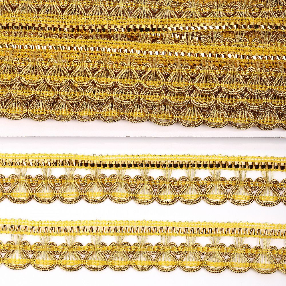 Тесьма отделочная 30 мм / 13.71 метров, TBY 10578 цв.золото