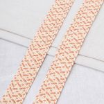 Стропа (ременная лента) 40 мм / 45.72 метра, [48.20 г/пог.м], с принтом эластичная, ZH821 бежевый/коричневый, 3Al294