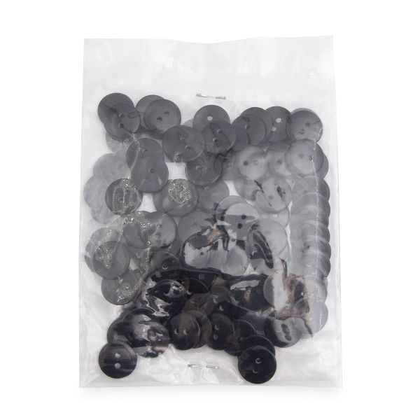 Пуговицы 2 прокола 24L (s.black (черный)), CX-K-22, 144 шт