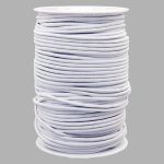 Резинка шляпная (шнур эластичный) ⌀4.0 мм / 100 метров, 01 белый