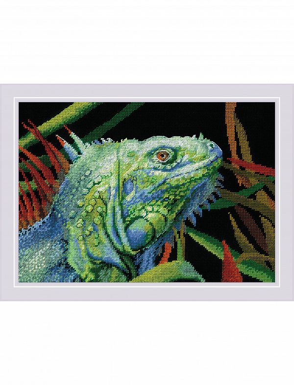 Набор для вышивания нитками Риолис 2192, Игуана, 30х21 см