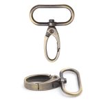 Карабин металл 30.0 мм (49х38 мм), тертая бронза, ГУ12849, 4 шт