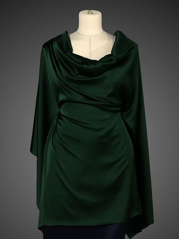 Шелк Армани 90 г/м², 150 см / 25 метров, TBYArm-133-2, цв.133 т.зеленый