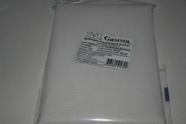 Дублерин воротничковый (сорочечный) точечный 150 г/м², (5 шт по 112х50 см), белый, G-273t Gamma